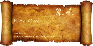 Muck Alex névjegykártya